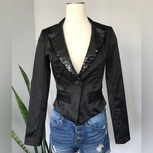 Candies Jacket with Sequins Black Size Medium